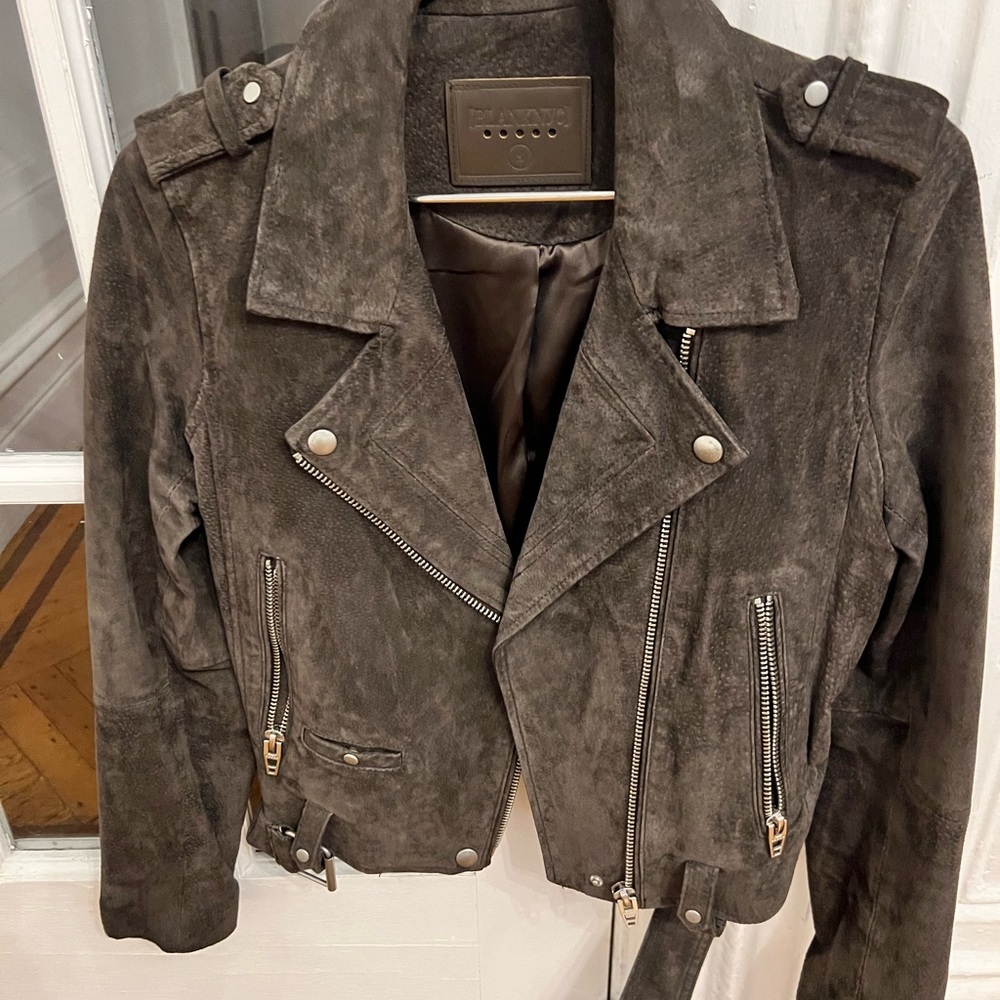 BLANK NYC worn once excellent condition suede moto size small